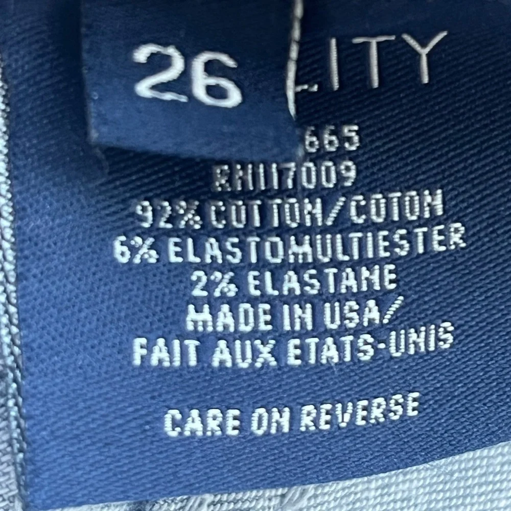Fidelity Denim Sola Stars Rhapsody Mid Rise Frosted Gray Ankle Jeans 26 - Picture 8 of 13